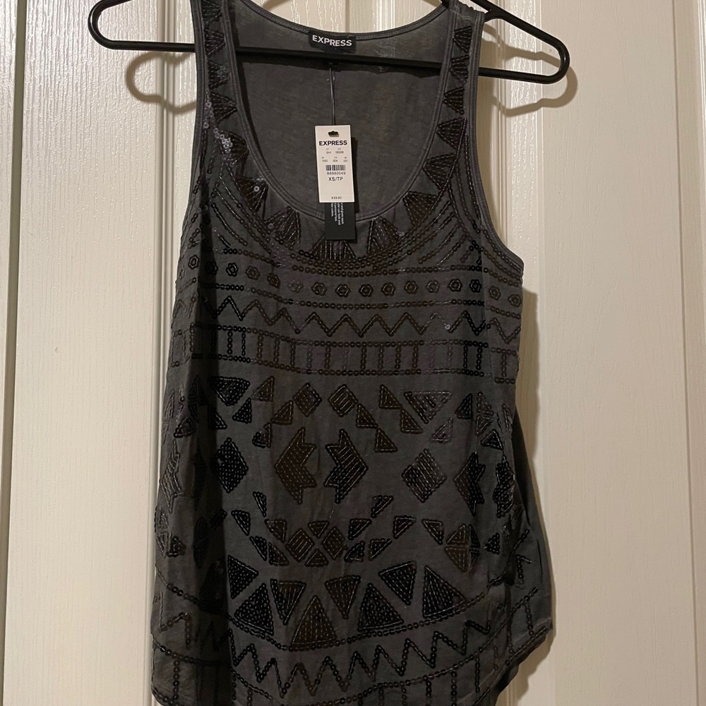Sequined Express brand top ***PLUS one surprise/bonus item!***